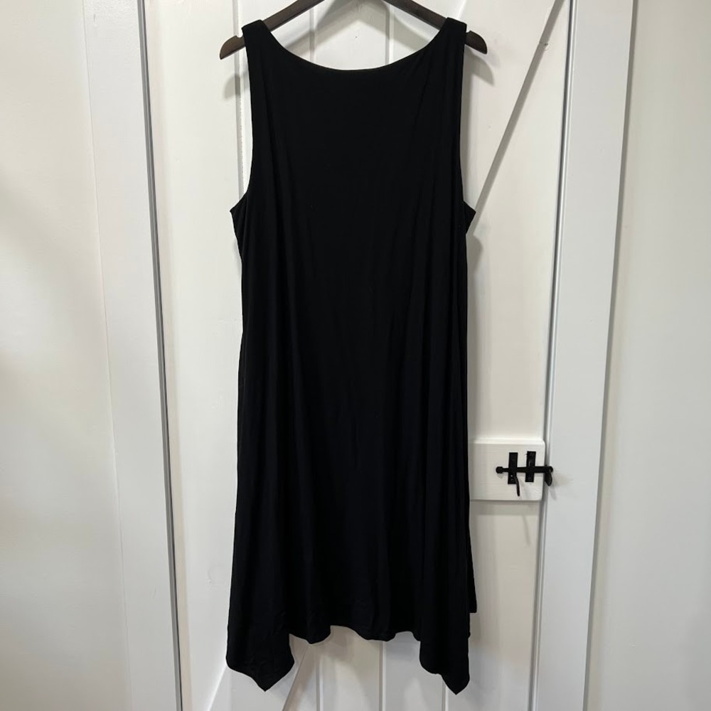 Eileen Fisher Womens Dress Size XL Black Cowl Neck Sleeveless Swing Trapeze NWT - Picture 4 of 8